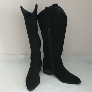 Black Suede Women's Boots Size 6